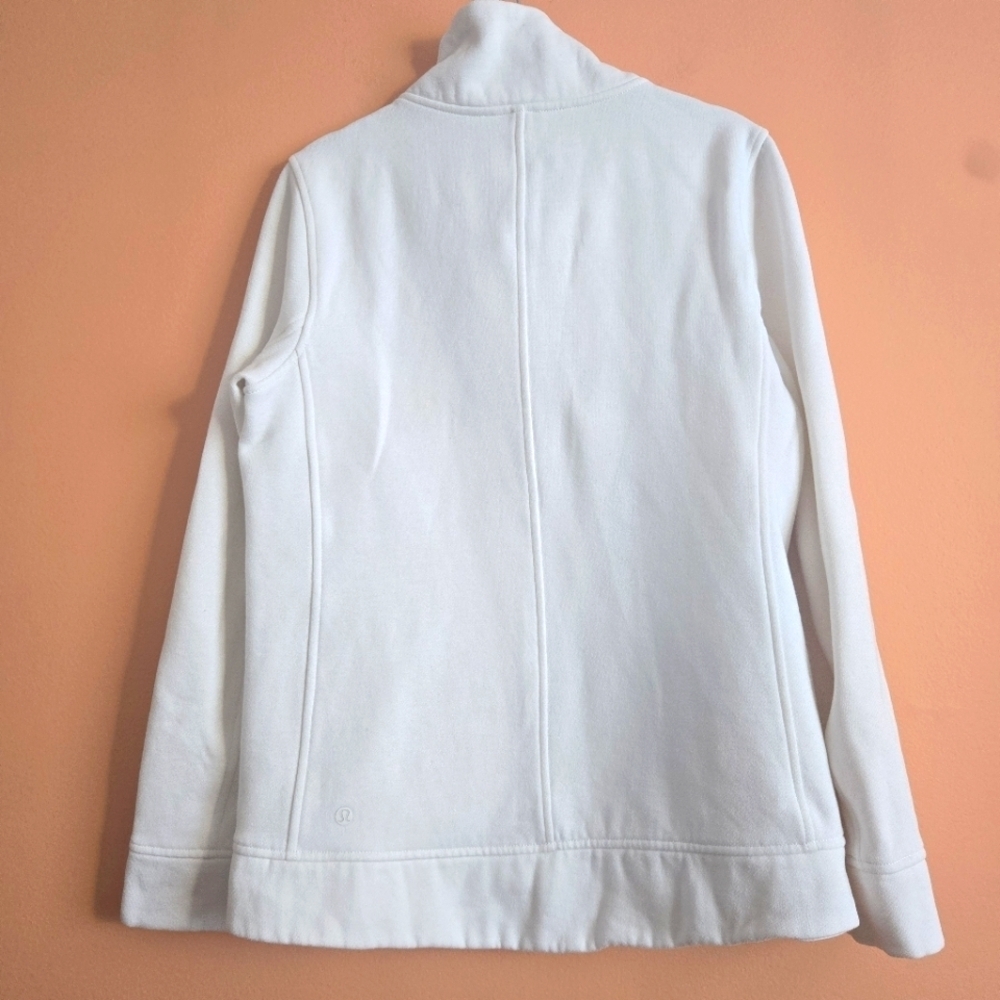 Lululemon Fleece Be True Jacket White Size 6 - Picture 3 of 10